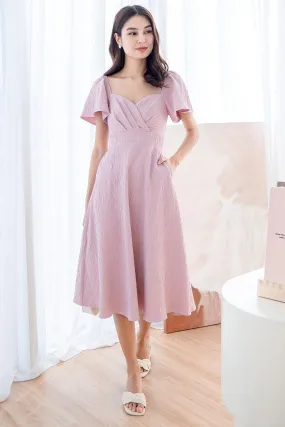 FIORA SLEEVE MIDAXI DRESS IN PINK