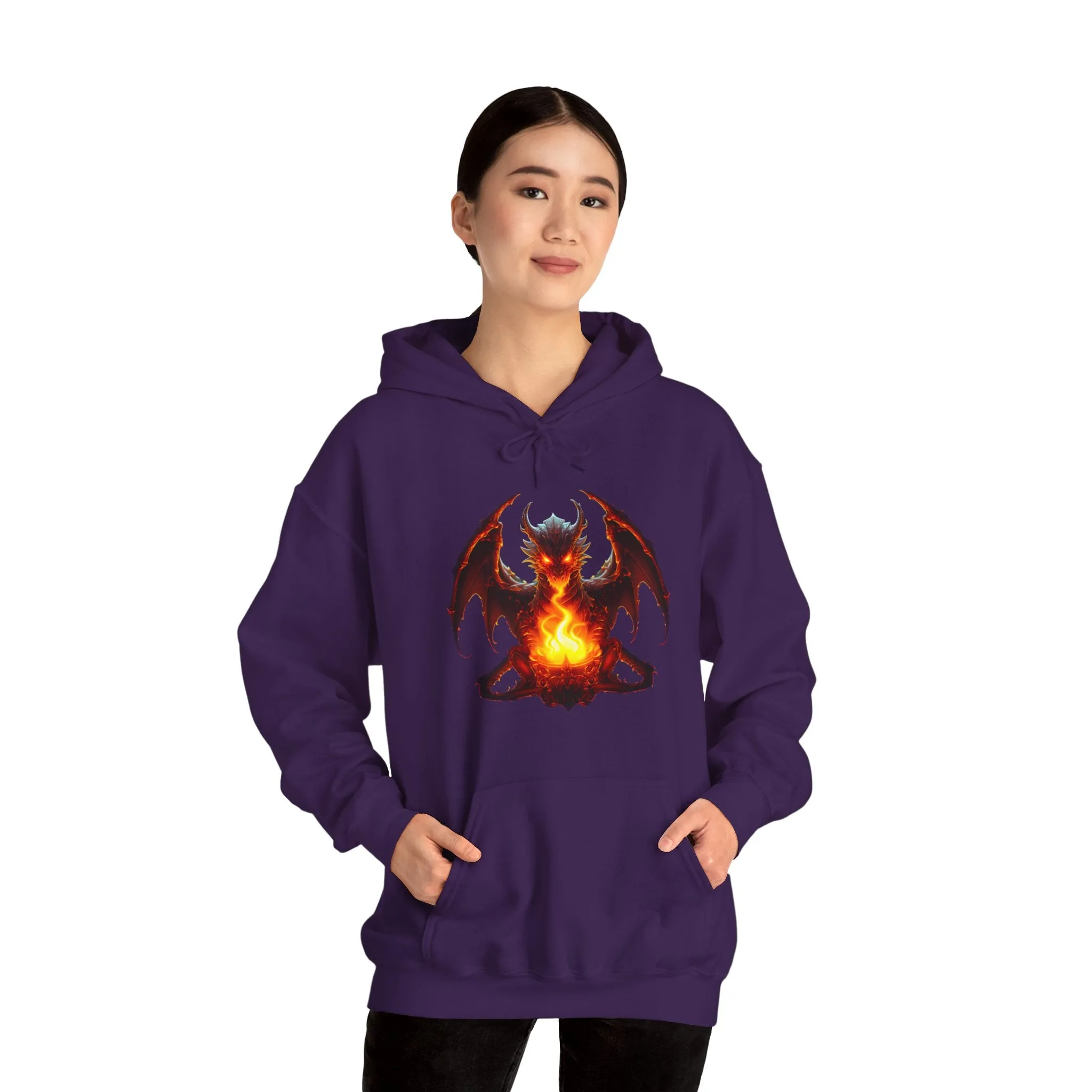 Fire Dragon Unisex Heavy Blend™ Hooded Sweatshirt