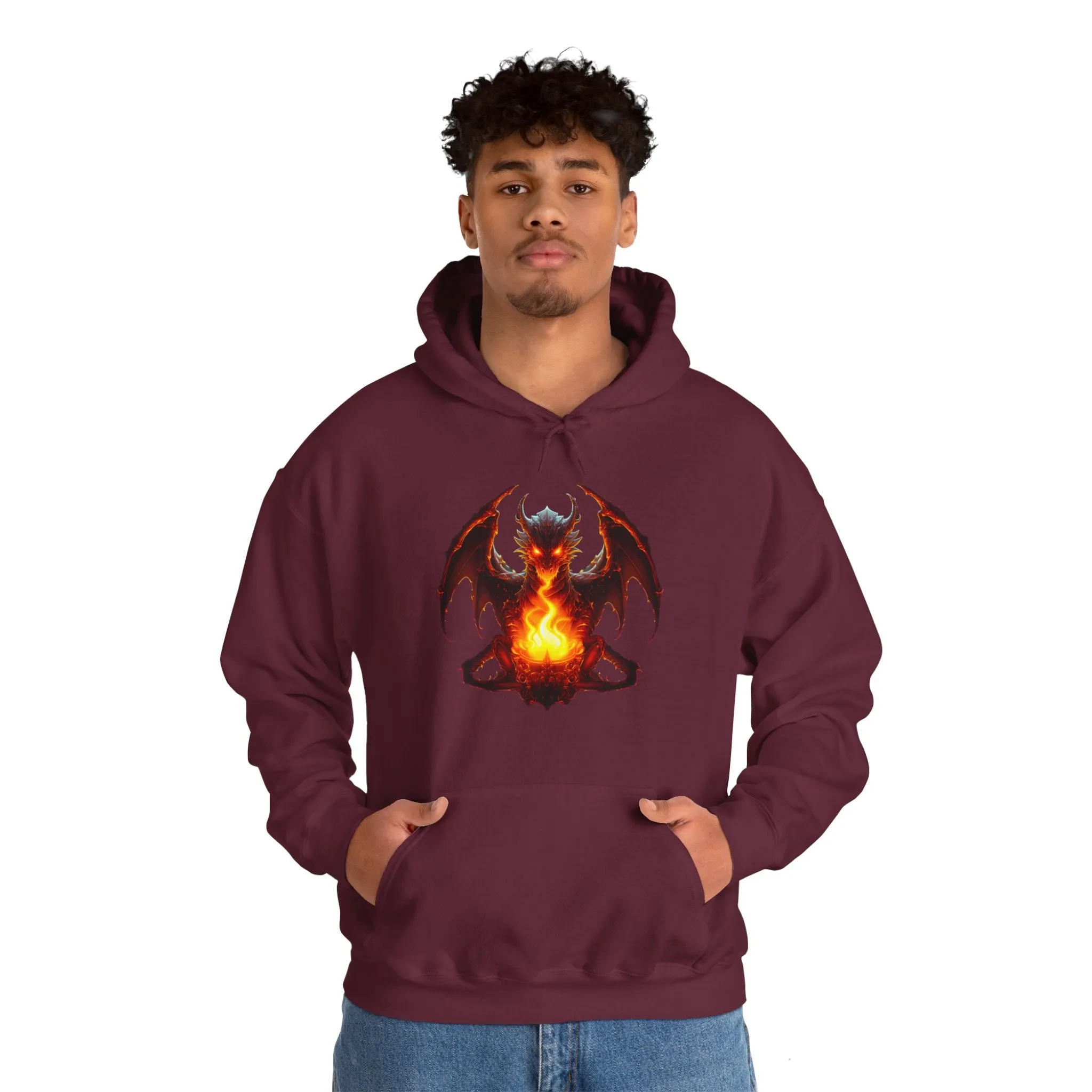 Fire Dragon Unisex Heavy Blend™ Hooded Sweatshirt