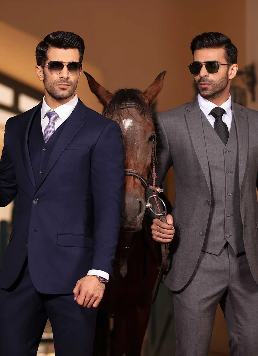 Florence Grey Plain 3-Piece Suit