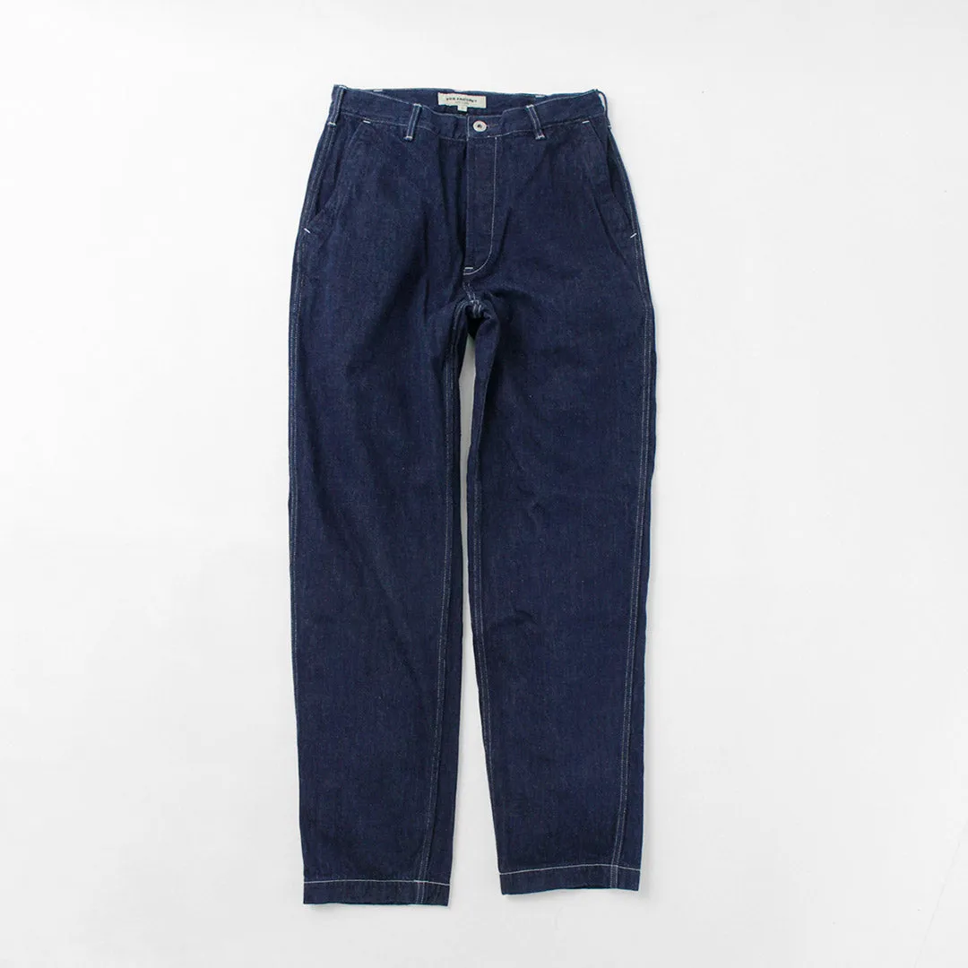 FOB FACTORY / F0511 WW2 Denim deck trousers One wash