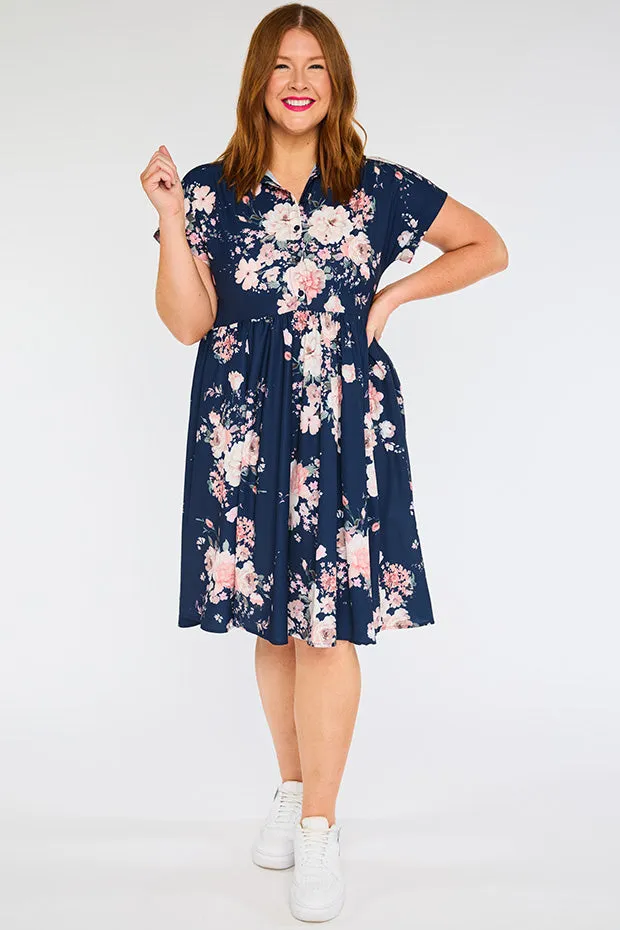 Frankie Navy Floral Dress