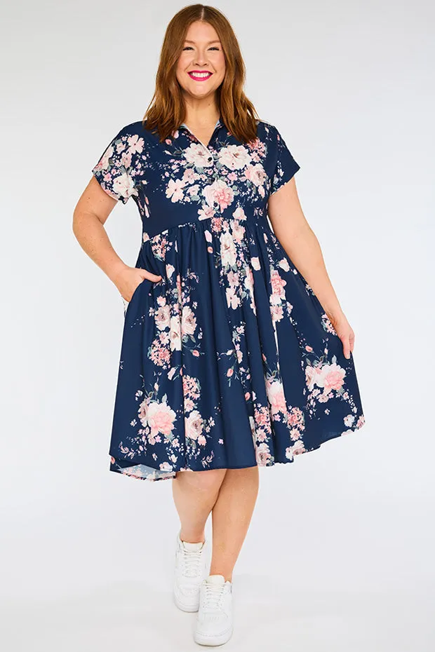 Frankie Navy Floral Dress