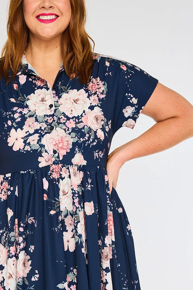 Frankie Navy Floral Dress