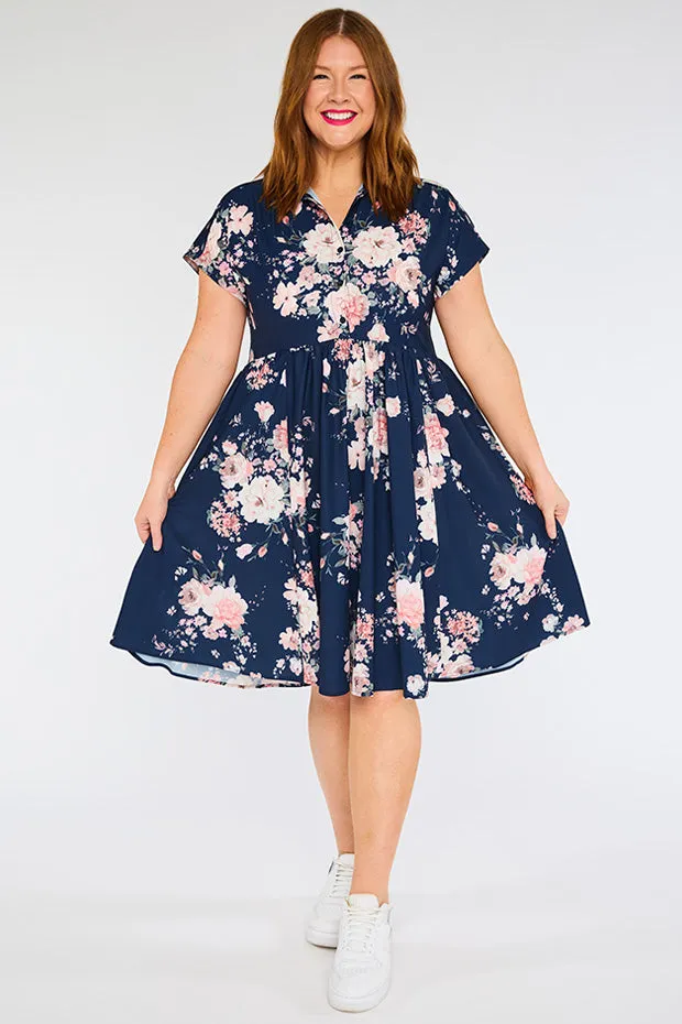 Frankie Navy Floral Dress