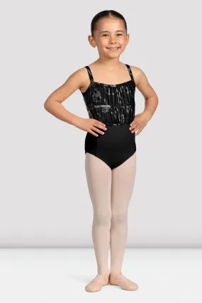 Girls Brooke Floral Mesh Back Leotard