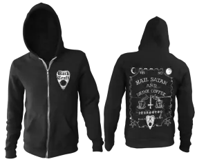 Hail Satan And Drink Coffee -Zip Up Hoodie