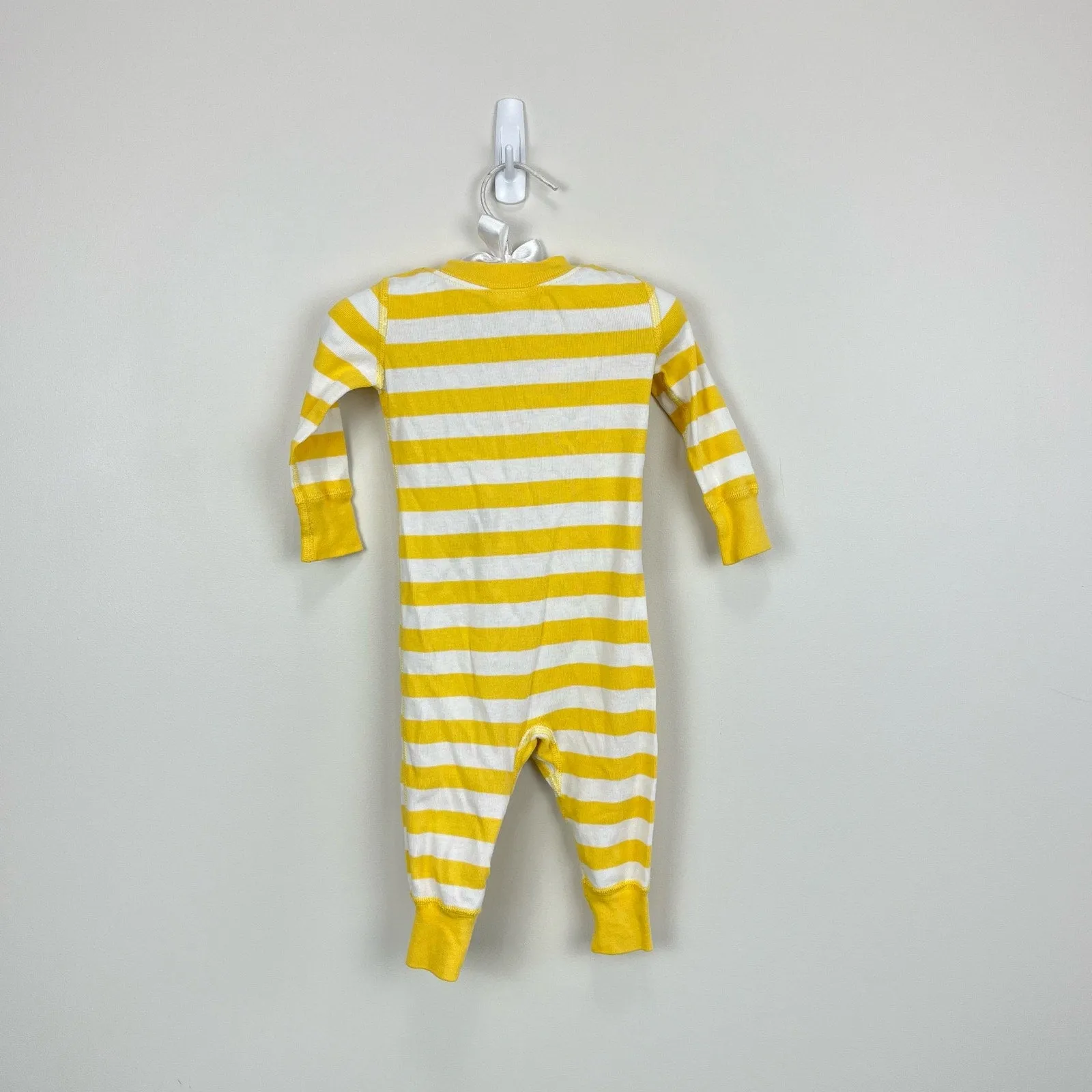 Hanna Andersson Yellow Stripe Pajamas 60 cm 3-6 Months