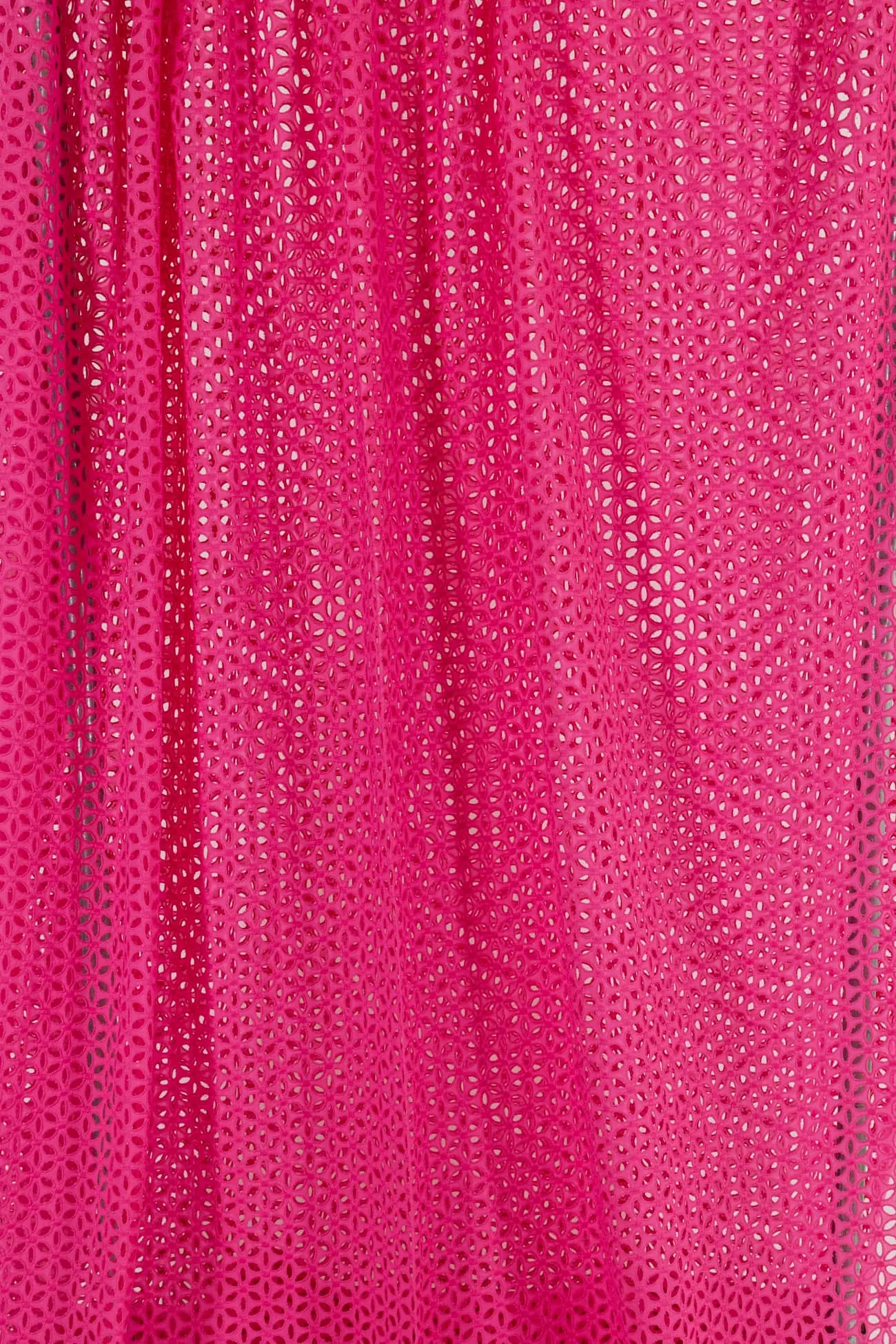 Hot Pink Cotton Eyelet Woven