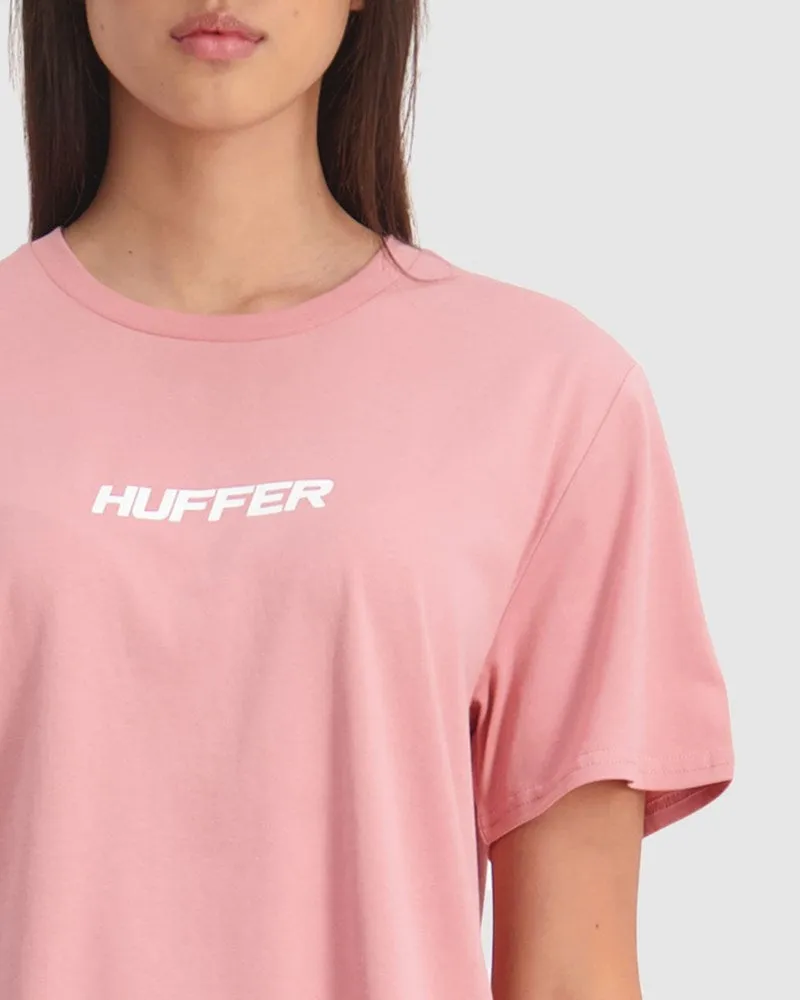 Huffer Stella Tee Slant Pink