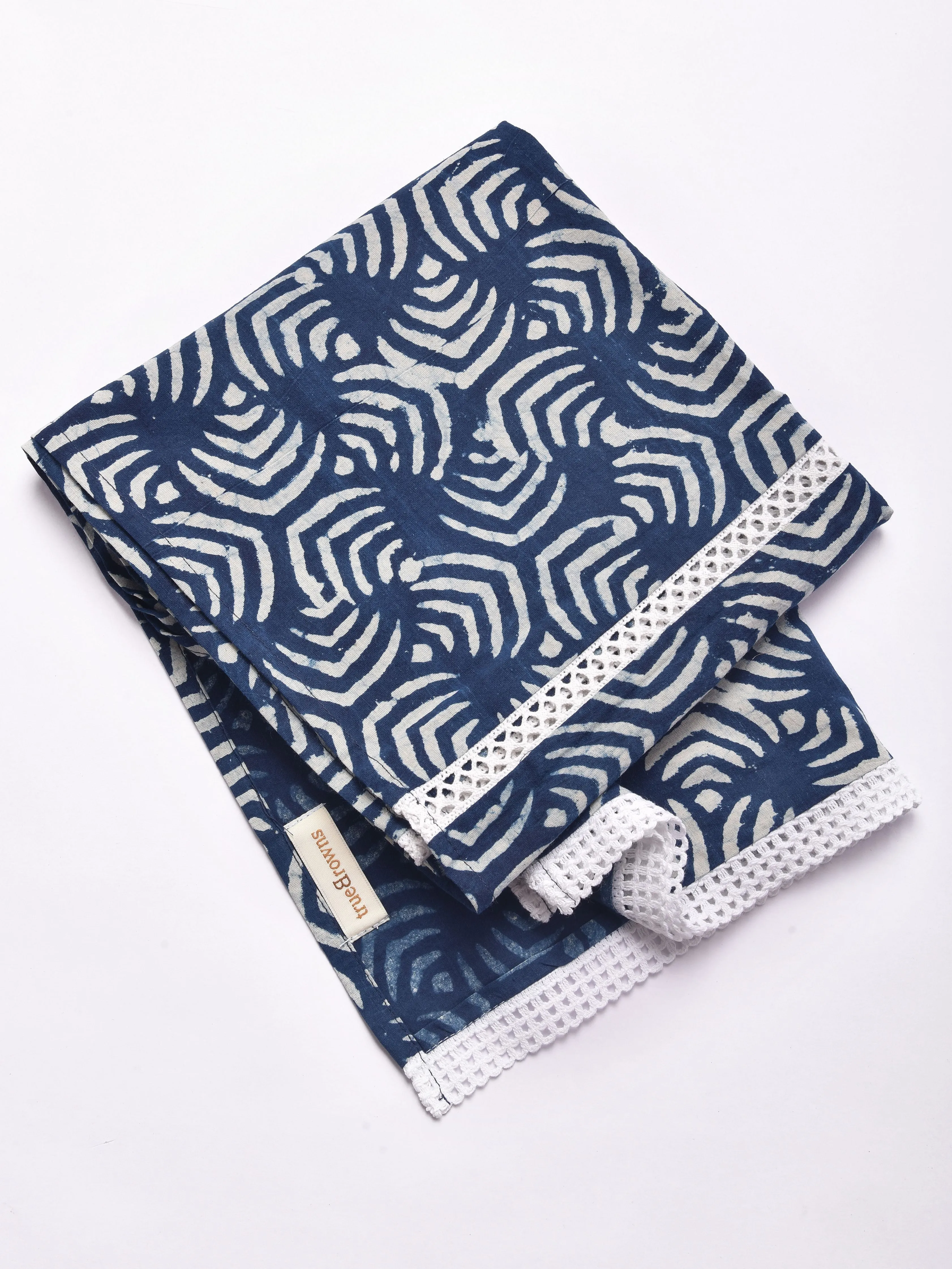 Indigo Overall Print Cotton Stole