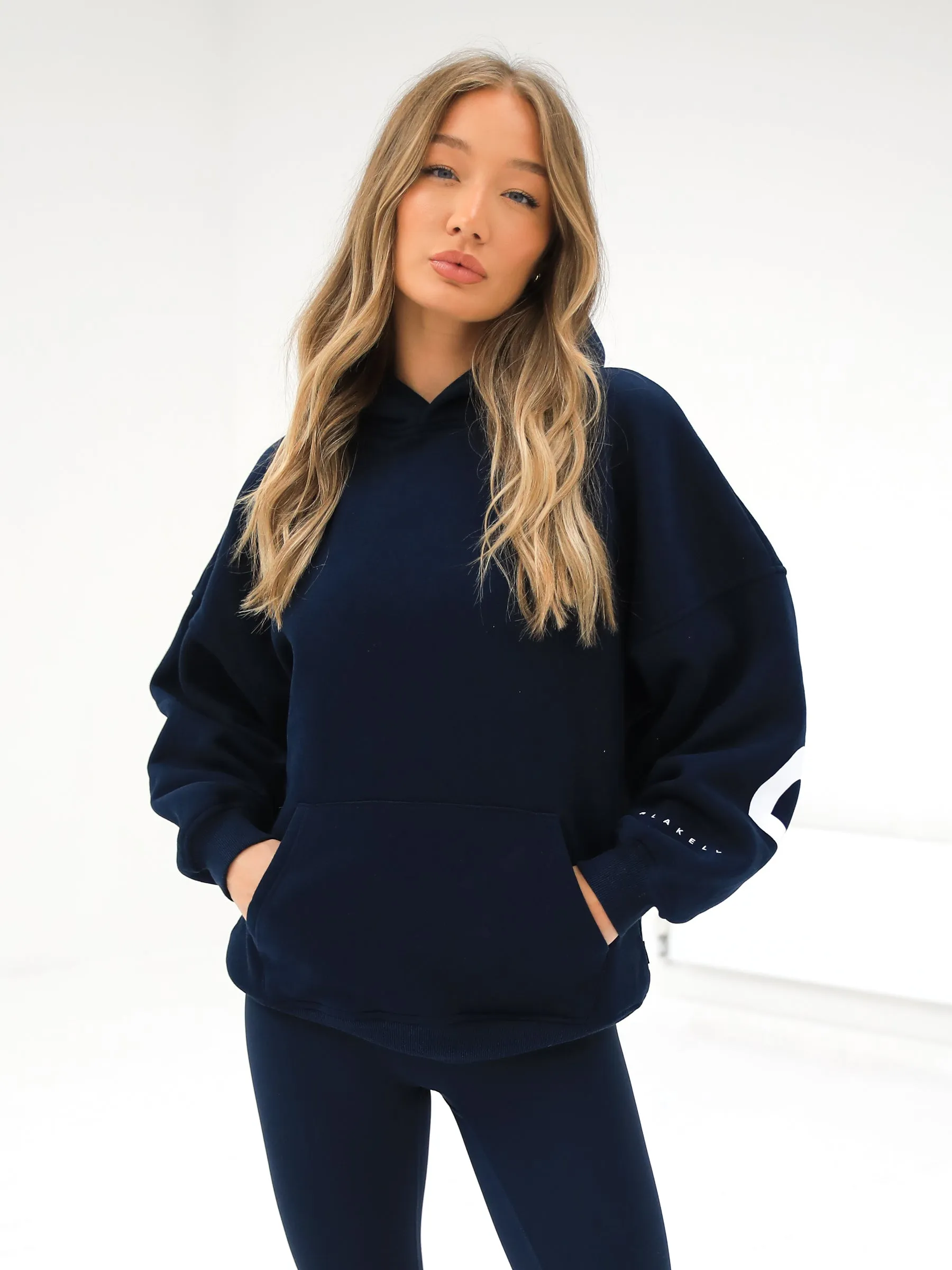 Isabel Oversized Hoodie - Navy Blue