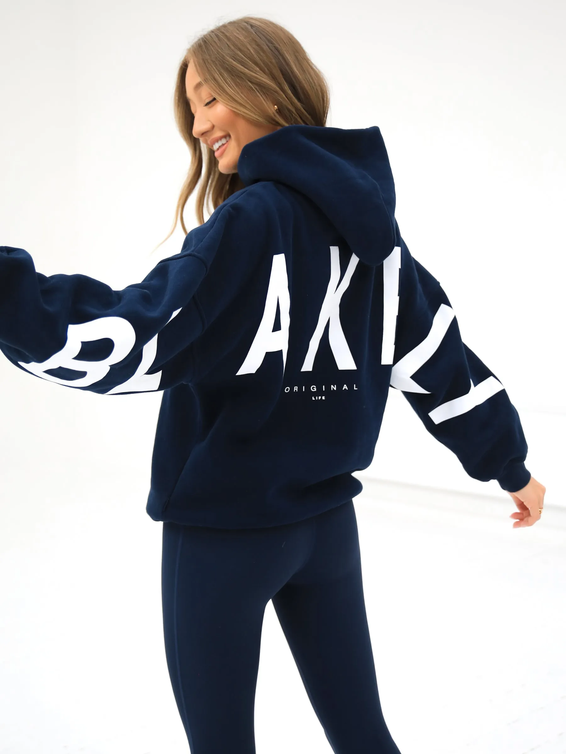 Isabel Oversized Hoodie - Navy Blue