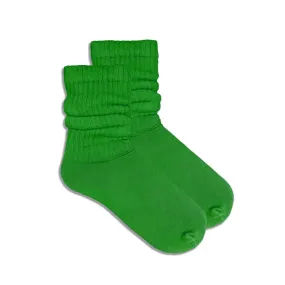 Kelly Green Slouch Socks (Adult Medium - Women's Shoe Sizes 5-10)