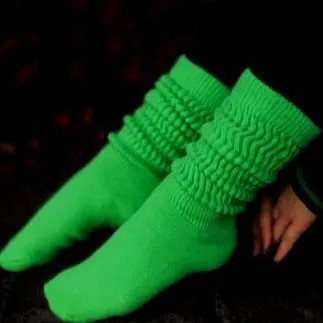 Kelly Green Slouch Socks (Adult Medium - Women's Shoe Sizes 5-10)