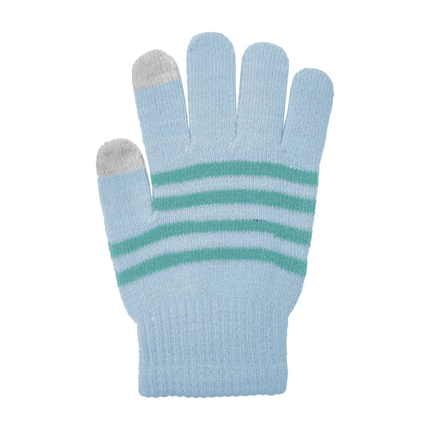 Kids Touchscreen Striped Stretch Gloves