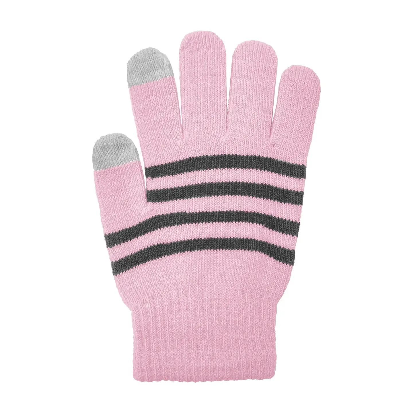 Kids Touchscreen Striped Stretch Gloves