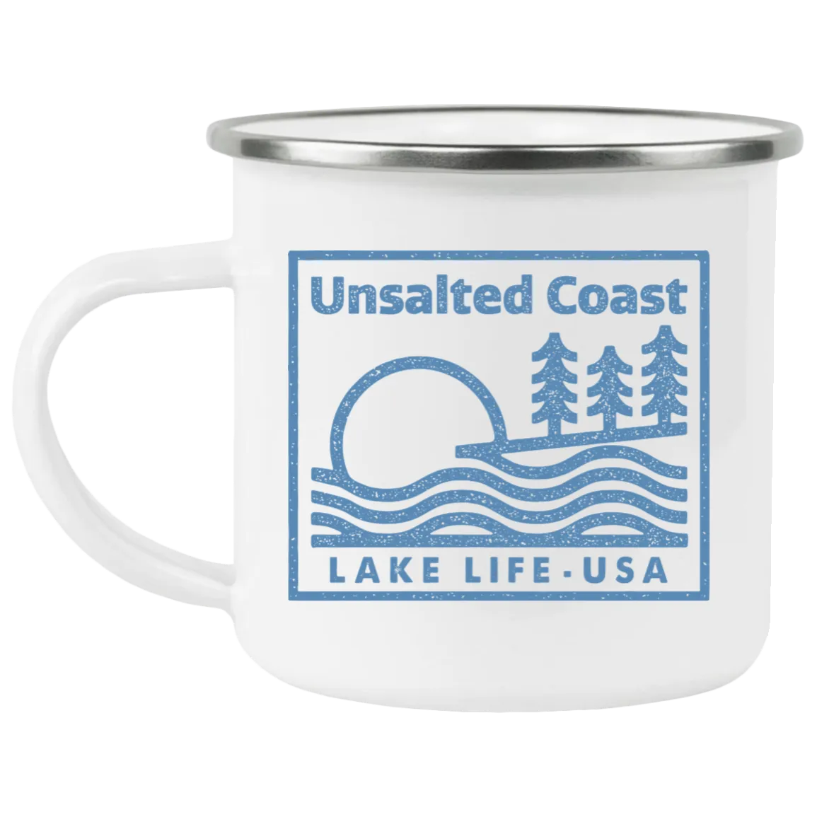 Lake Life Enamel Camping Mug