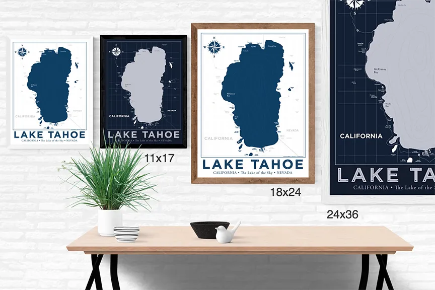 Lake Tahoe Nautical Map