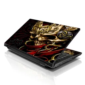 Laptop Notebook Skin Decal with 2 Matching Wrist Pads - Skull