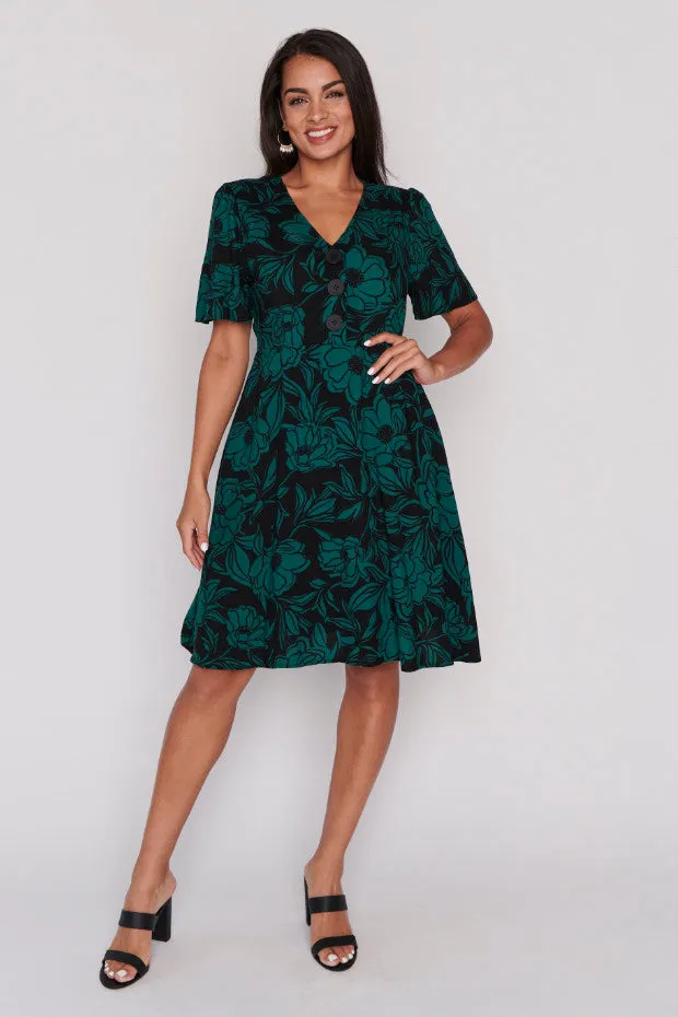 Leesa Midnight Green Dress