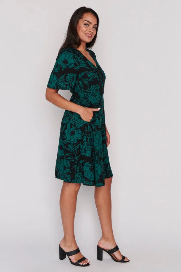 Leesa Midnight Green Dress