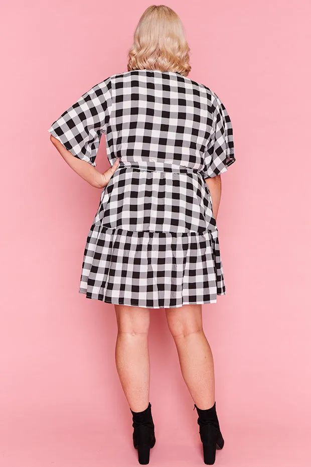 Liam Black Gingham Dress