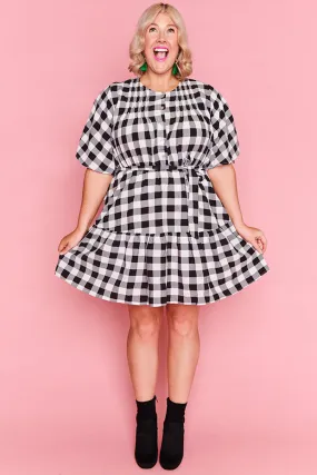 Liam Black Gingham Dress