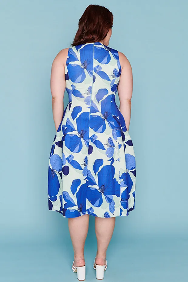 Lucca Blue Hibiscus Party Dress