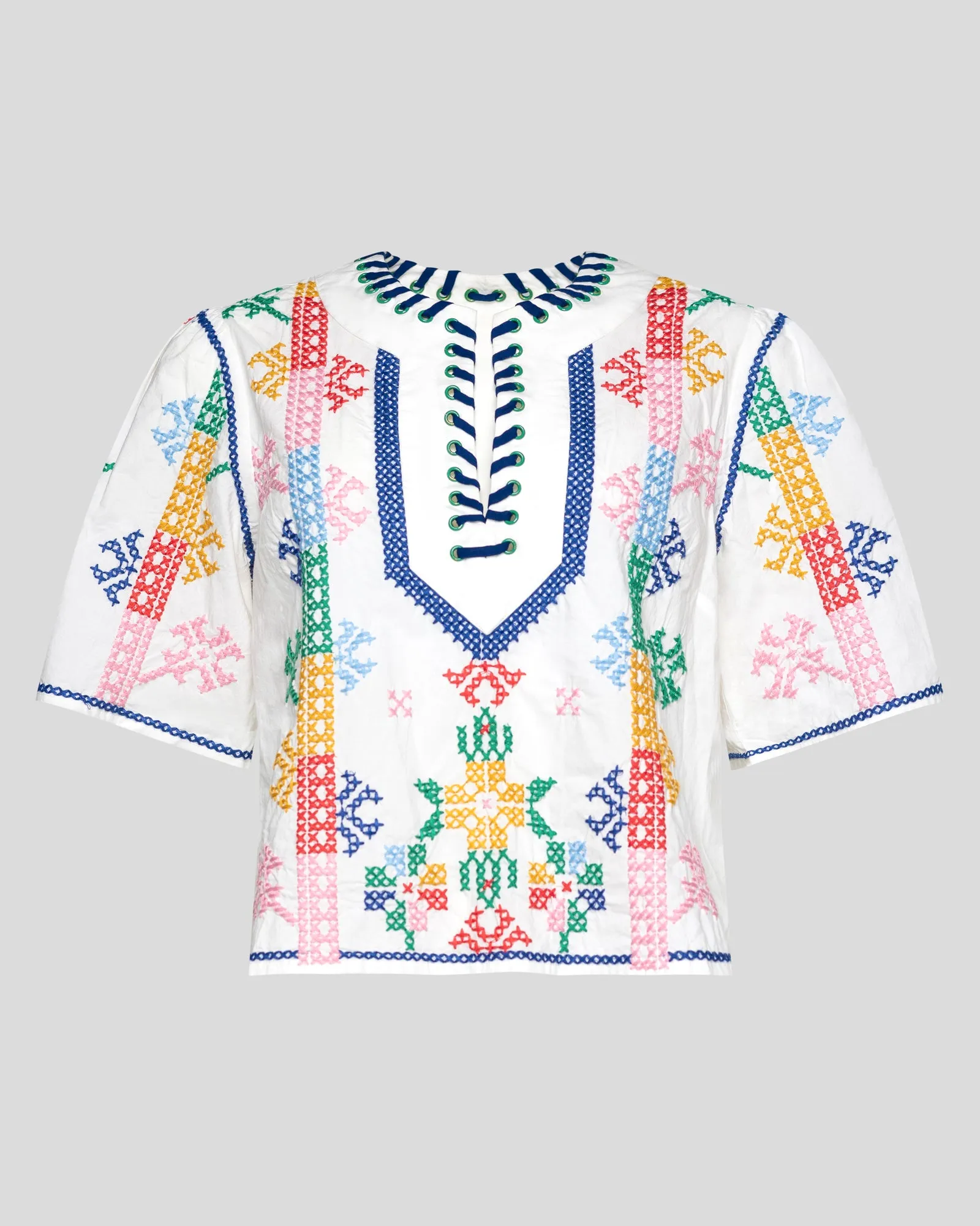 Luna Top - White/Multi