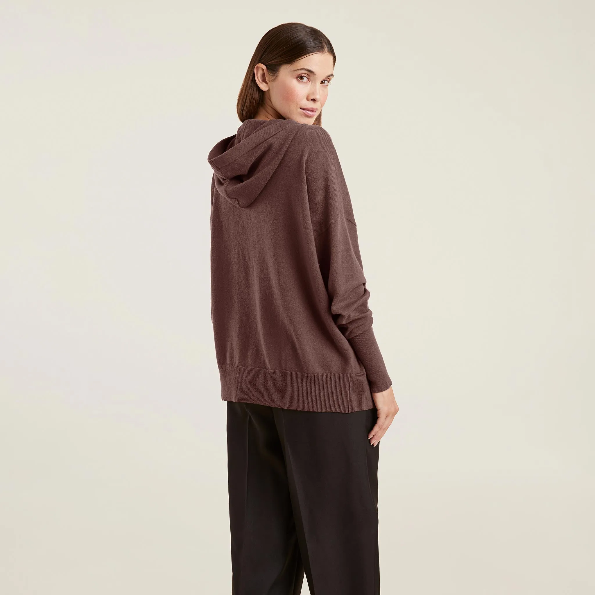 Luxe Knit Hoodie | Coffee