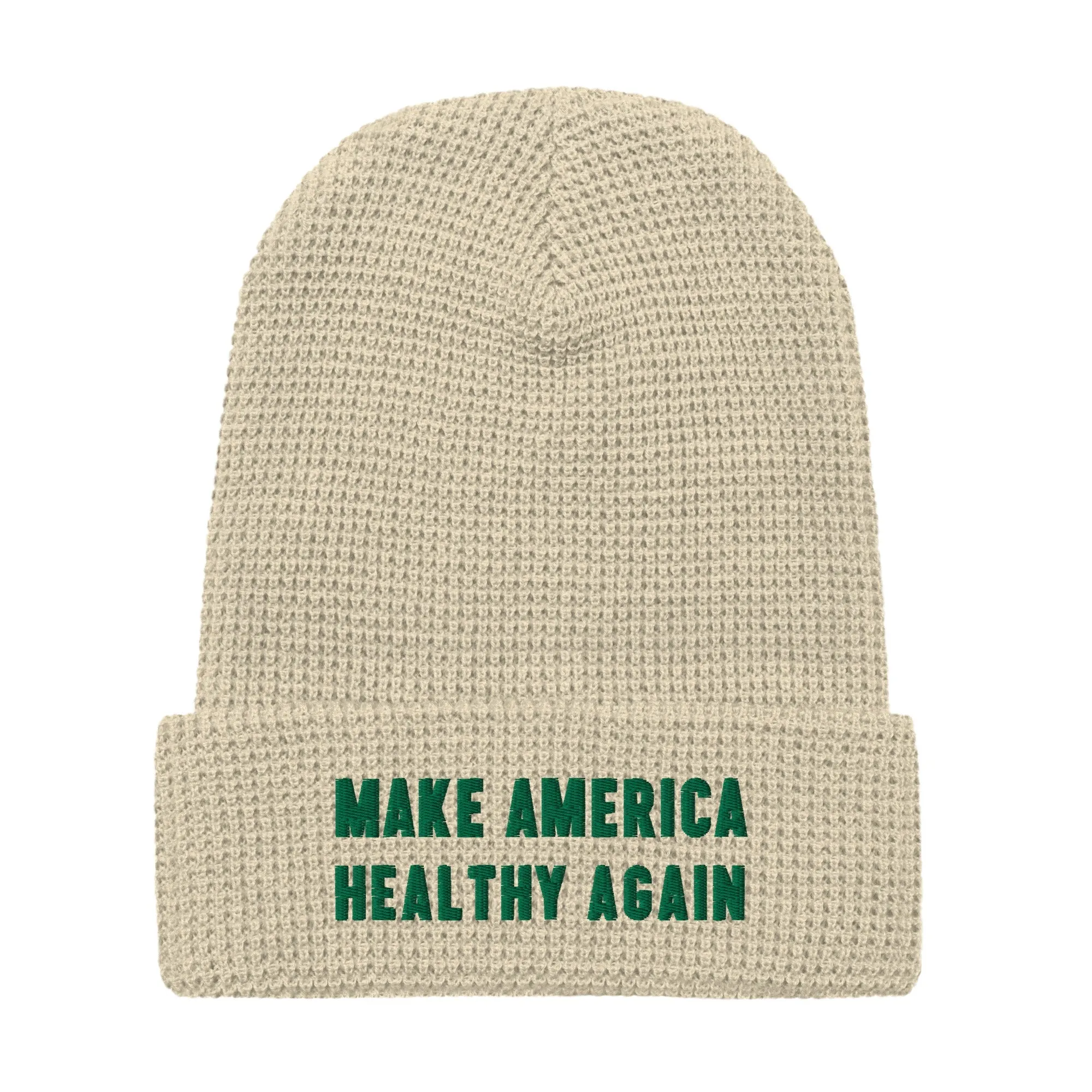 Make America Healthy Again Embroidered Waffle Beanie