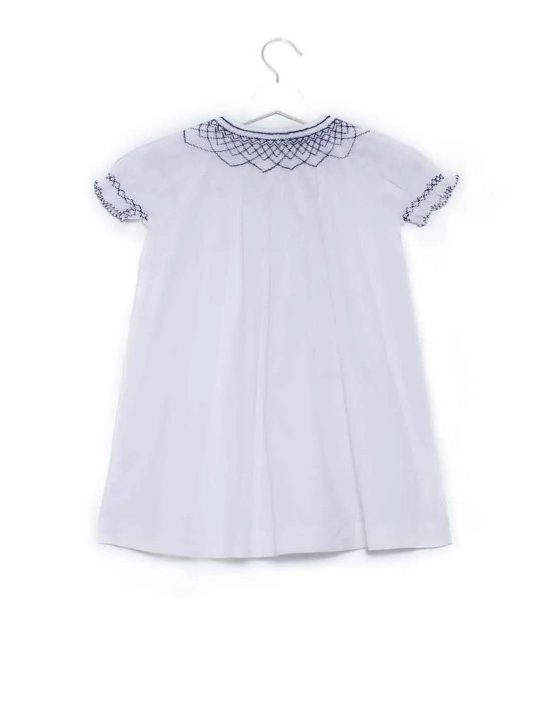 Malagasy smocked kids puff sleeves nightdress