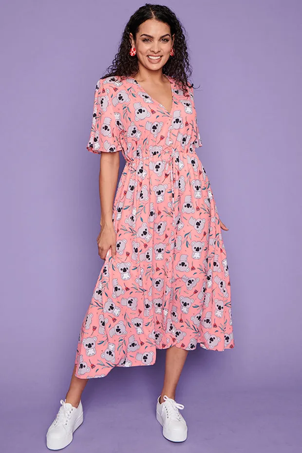 Marley Pink Koala Dress