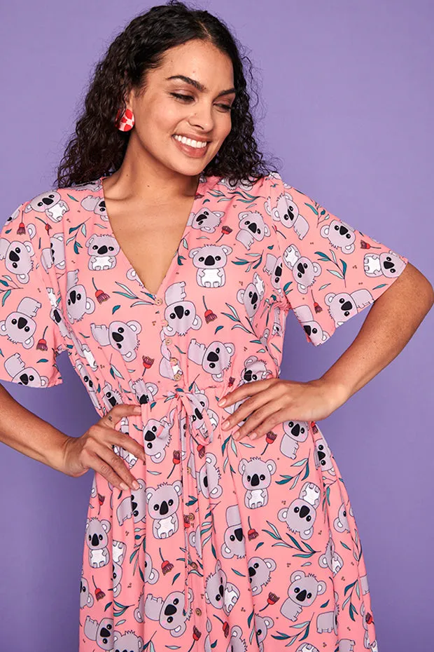 Marley Pink Koala Dress