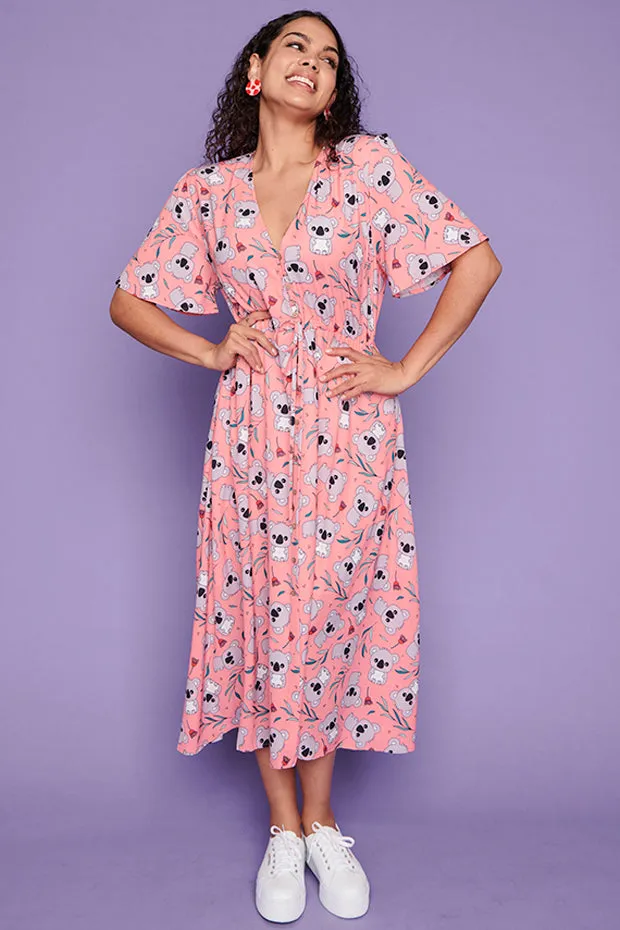 Marley Pink Koala Dress