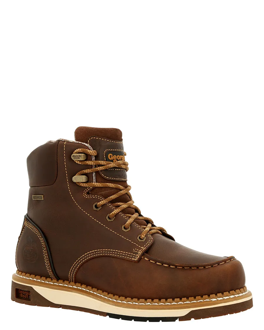 Men's AMP LT Wedge Waterproof Moc-Toe Work Boots