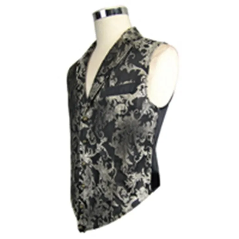 Men's Goth Brocade Waistcoat