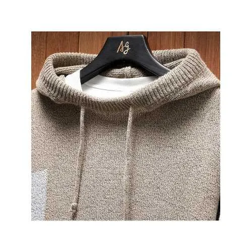 Mens Hit Color Hoodie Sweater