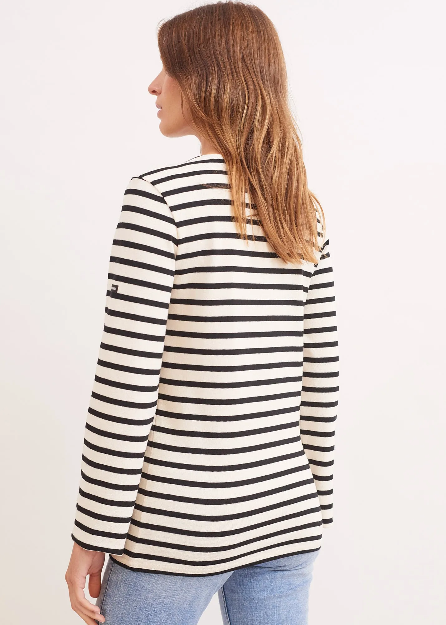 MERIDIEN MODERNE - Original Breton Shirt | Heavyweight Cotton | Unisex Fit (IVORY / BLACK)