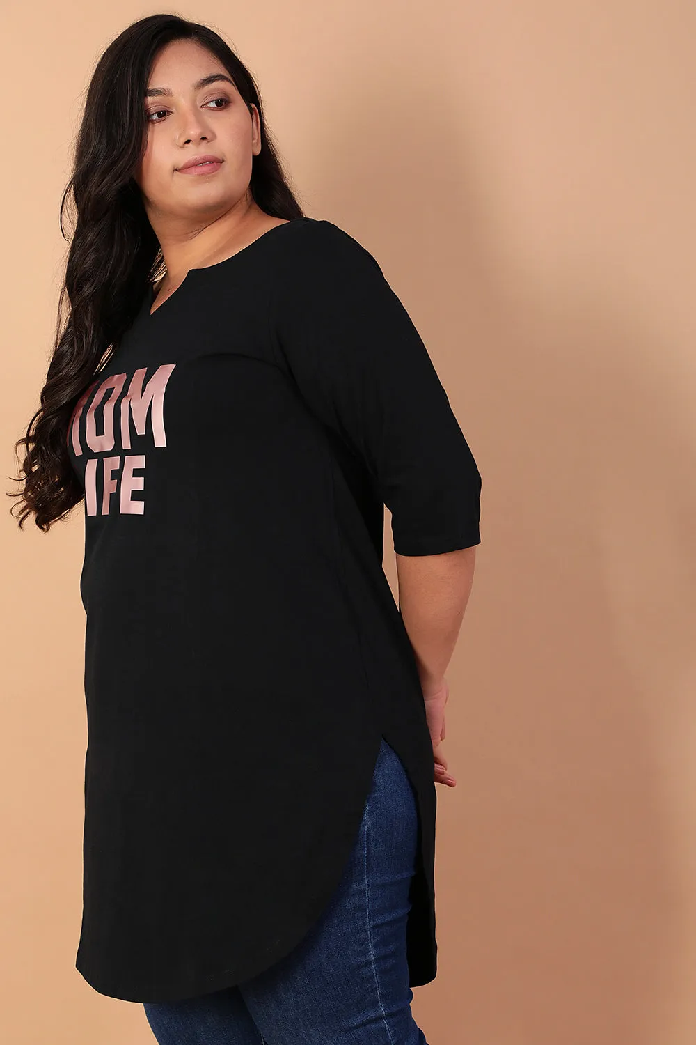 Mom Life Longline Tshirt