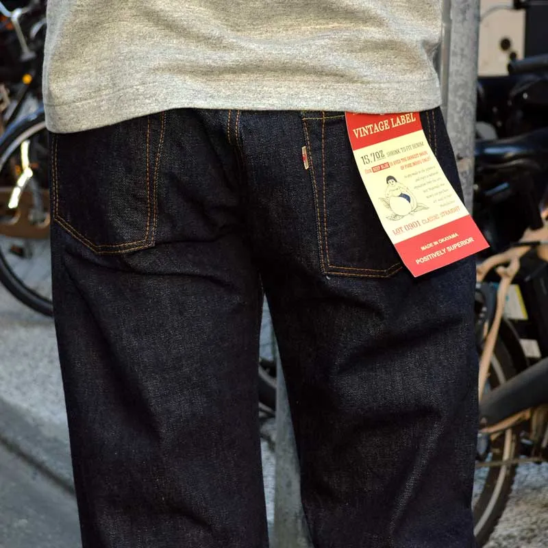 MOMOTARO JEANS "0901" VINRAGE LABEL 15.7oz Denim Classic Straight