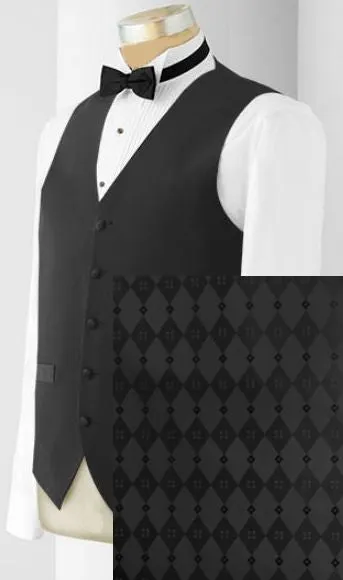 Neil Allyn Black Polysatin Tuxedo Vest Closeout