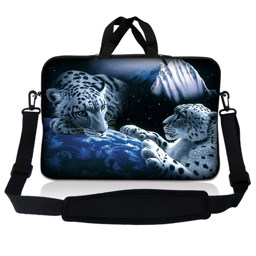 Notebook / Netbook Sleeve Carrying Case w/ Handle & Adjustable Shoulder Strap & Matching Skin – Mountain Lions