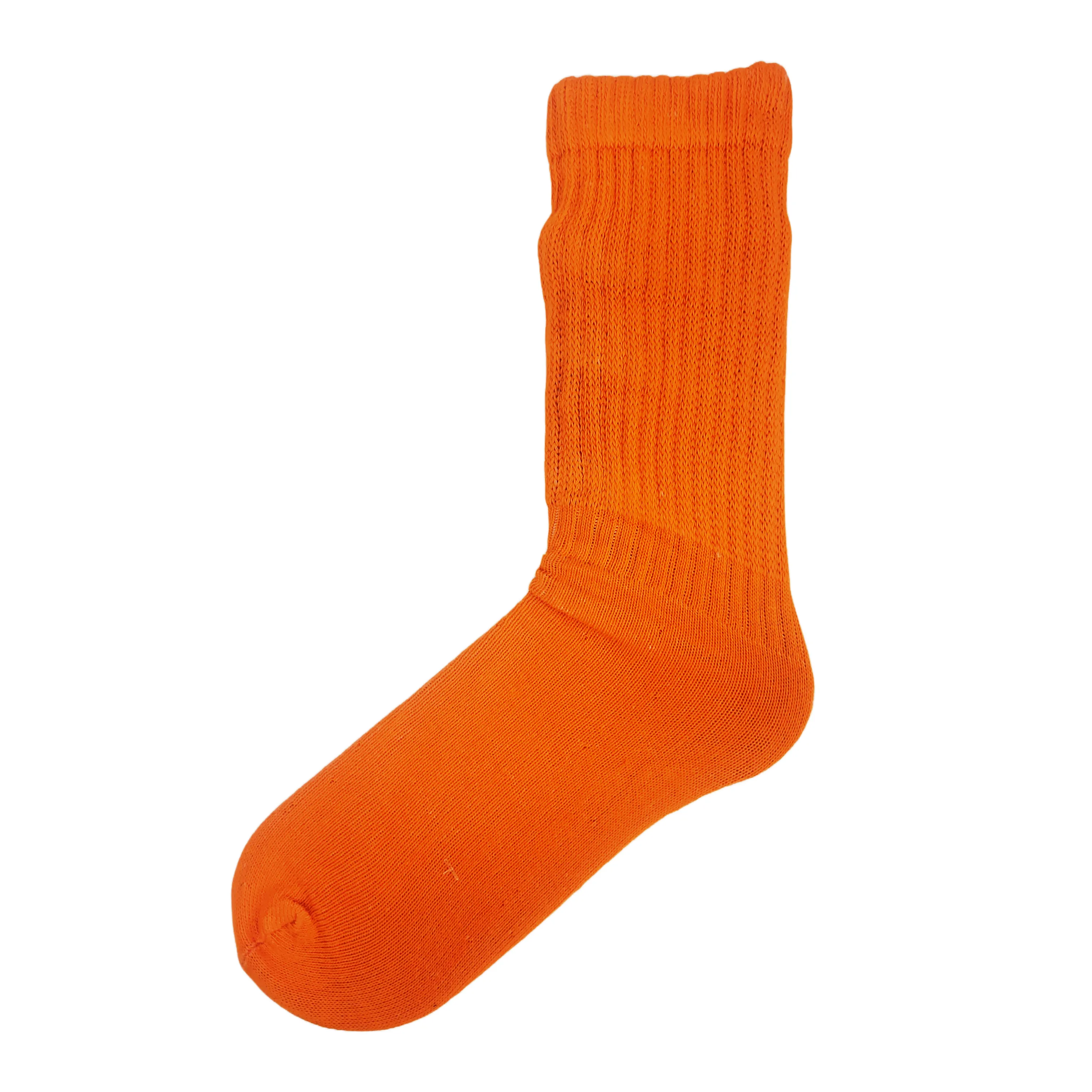 Orange Slouch Socks (Adult Medium - Women's Shoe Sizes 5-10)