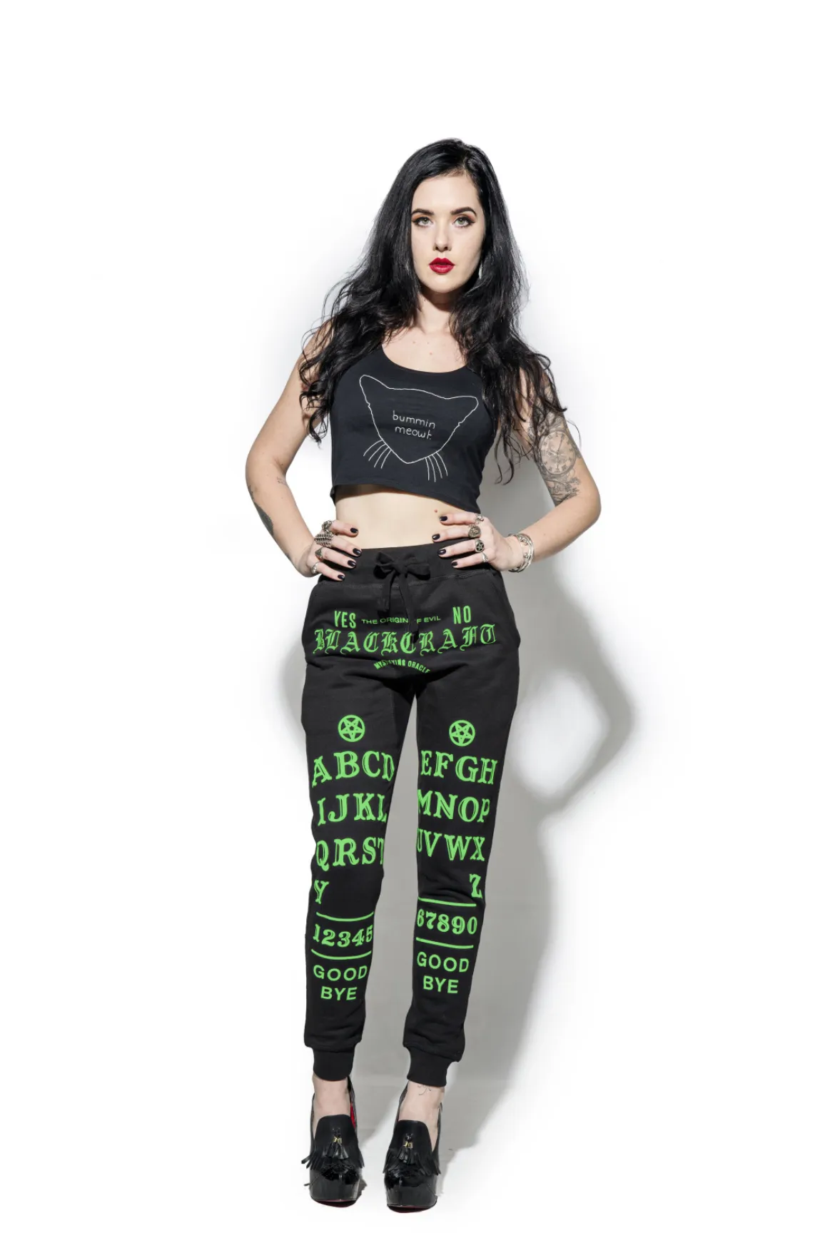 Ouija -  Green Print Joggers