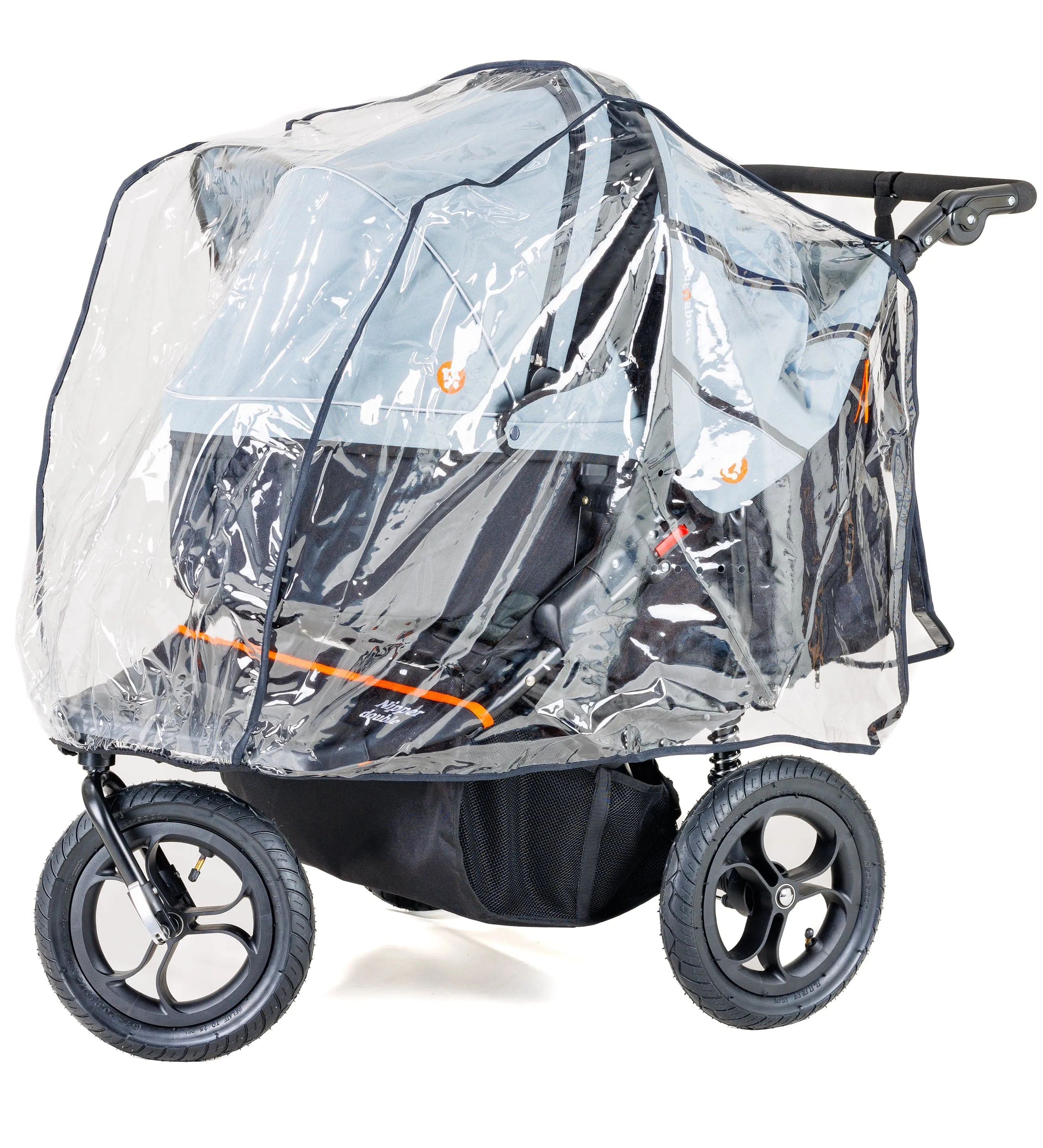 Out n About Nipper V5 Double Pushchair Twin Bundle - Rocksalt Grey