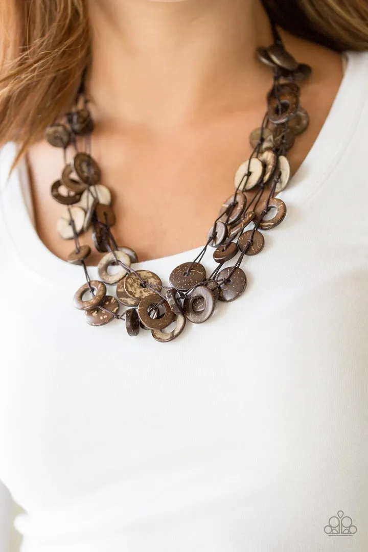 Paparazzi Wonderfully Walla Walla - Brown Necklace