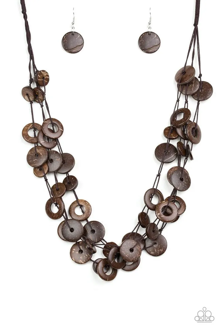 Paparazzi Wonderfully Walla Walla - Brown Necklace