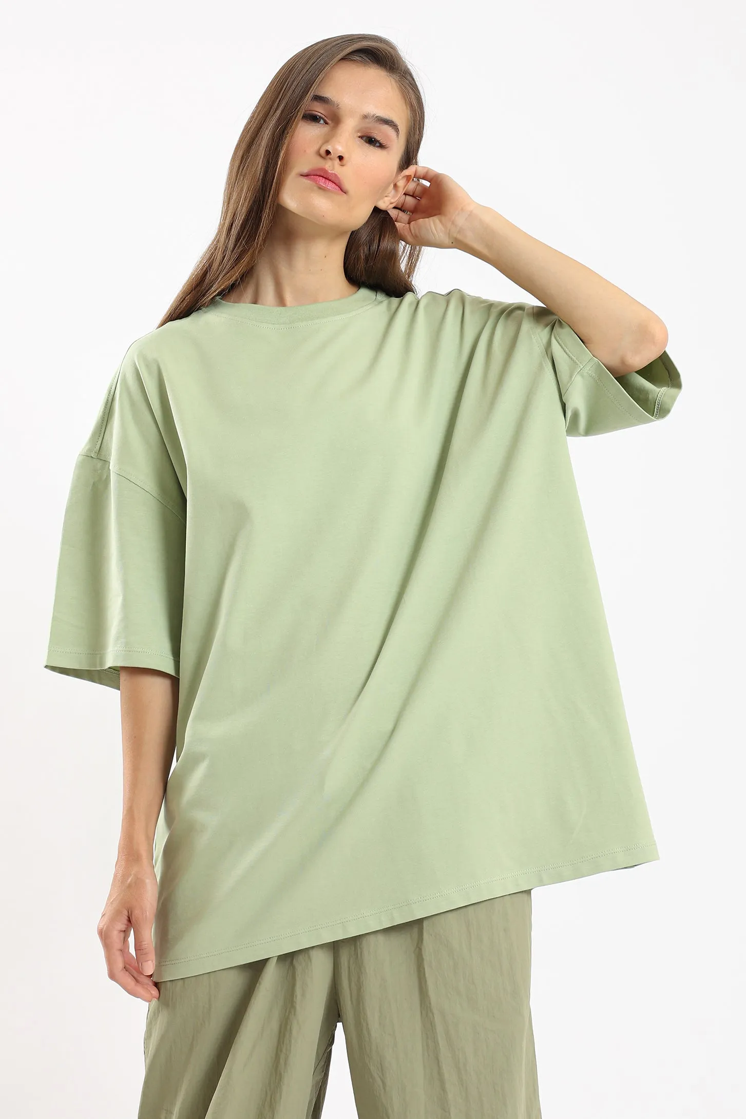 PURE COMFORT OVERSIZED TEE - GREEN